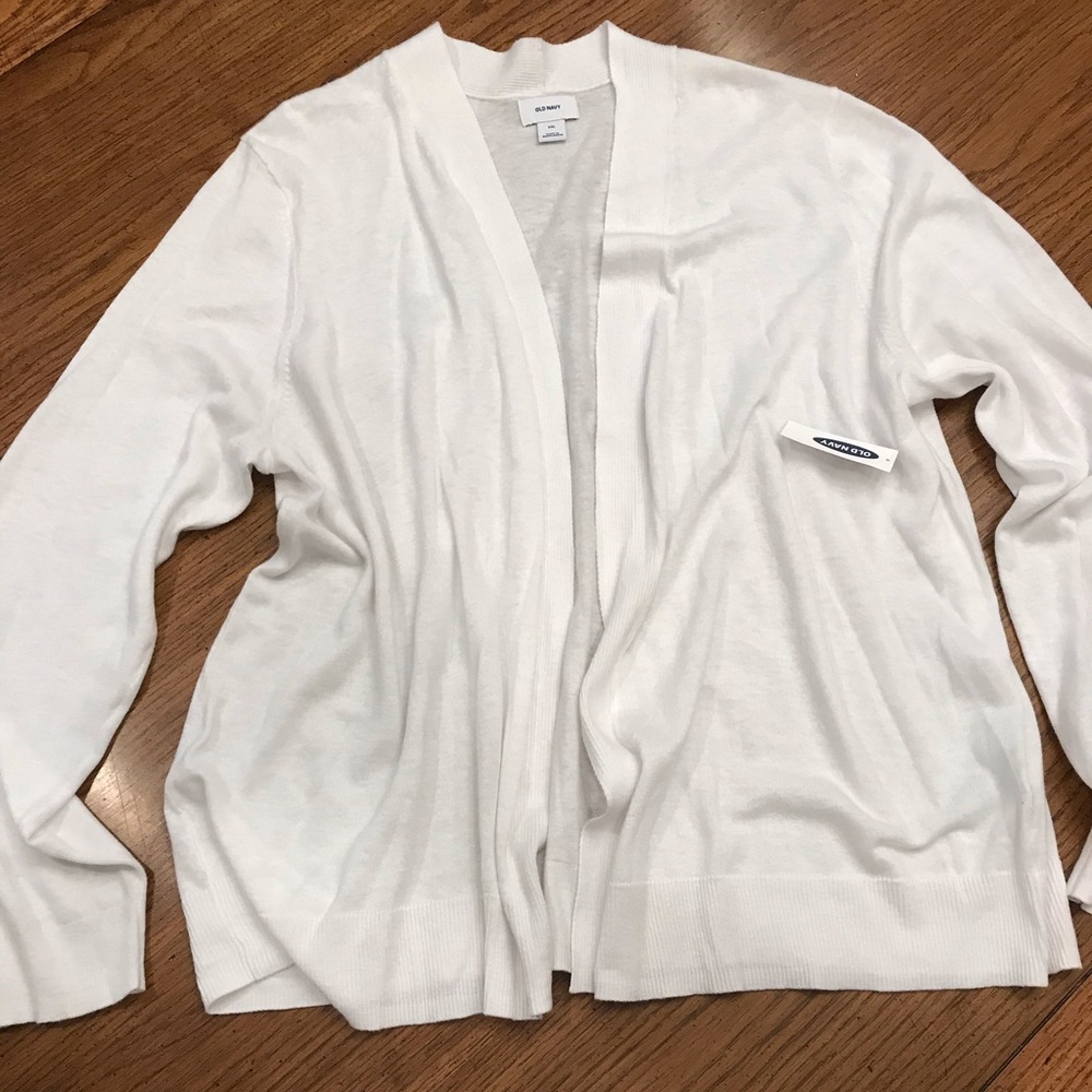 Old Navy white lightweight sweater cardigan- XXL